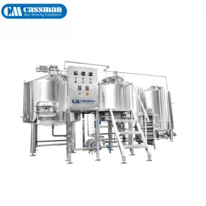 Gas steam heated 2000L industrial beer brewing equipment brew kettle