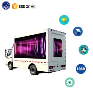 P10 Full Color Outdoor Led Mobile Advertising Screen for live show Truck In Ali 3d Video Truck Led Display High Resolution