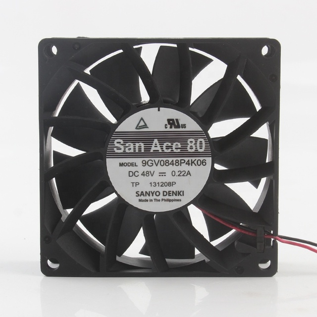 Original Sanyo 12V 24V DC48V 0.22A AC EC 8025 80X80X25MM 8CM Frequency Converter High air Volume 2-wire 9GV0848P4K06 Cooling Fan