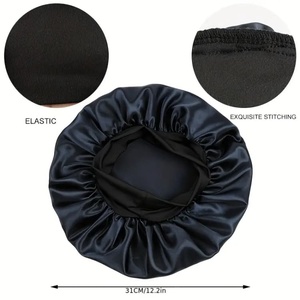 Usine de cheveux <span class=keywords><strong>INSI</strong></span> Cadeau gratuit Accessoires de cheveux pour femmes à bas quantité minimale de commande Bonnet en soie satinée avec logo personnalisé pour perruques - Product Image 2