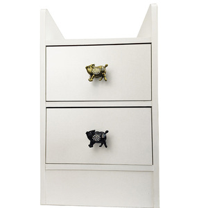 Maniglie per Mobili a Forma di Maialino in Lega di Zinco con Strass Dorati, Decorazione per Cassetti, Pomelli a Foro Singolo - Product Image 5