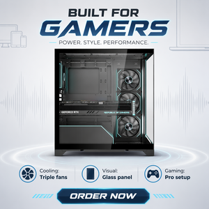 Gabinete de PC para Juegos ATX de Alta Capacidad, Enfriador de Aire para CPU de Máximo 185 mm, Tarjeta de Video de 420 mm, Chasis para Computadora de Escritorio - Product Image 1