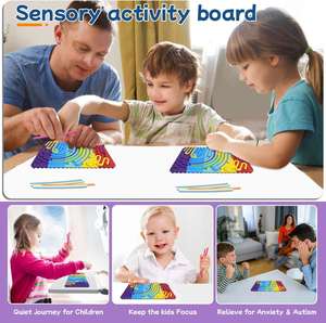 Tablero de Actividades Sensoriales de Silicona sin BPA para Niños de 5 a 7 Años y Adultos con TDAH/Autismo, Juguete Antiestrés para Viajes, Logotipo Personalizado - Product Image 2