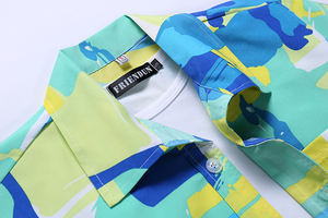 남성 캐주얼 면 하와이안 셔츠 빈티지 비치 패턴 3D 디자인 플러스 사이즈 5XL 다채로운 인쇄 안티 주름 짧은 소매 - Product Image 5