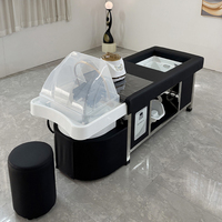 Lit de lavage et de soin pour salon, avec circulation d'eau, spa pour les pieds, thérapie capillaire, pédicure, massage thaïlandais, spa capillaire et fonction vapeur