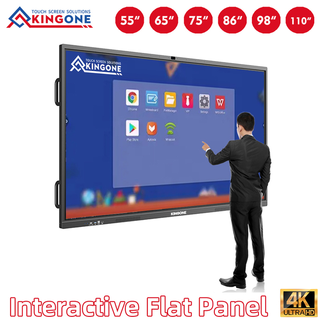 86 Inch 4K UHD Interactive Whiteboard Multi Touch Smart Board with Built in Speaker for Classroom Teaching and Office Meeting