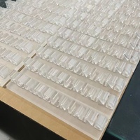 Blocs d'affichage de logo en acrylique personnalisés, lettres transparentes, signalétique moderne pour entreprise, logo sur pied, surface polie, sur mesure