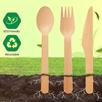 Fourchette en bois jetable écologique de 6,5 pouces, sans éclats, biodégradable, sans BPA, ustensiles de camping pour les fêtes en plein air