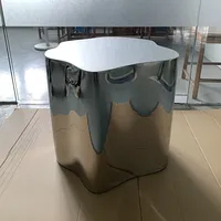 Table basse nuage irrégulière en acier inoxydable, table d'appoint commerciale, fabricant en gros, taille personnalisée, OEM ODM pour café