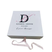 Boîte cadeau transparente Mailer pour riz présent emballage de luxe boîtes pliantes mariage magnétique petite boîte cadeau transparente