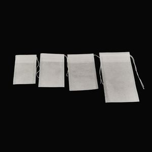 Sachets de thé en gros avec cordon de serrage, en non-tissé naturel non blanchi, jetables, pour thé en vrac - Product Image 3