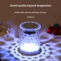 Haut-parleur Bluetooth intelligent AI sans fil avec projecteur d'étoiles RGB en cristal, veilleuse et haut-parleur stéréo TWS pour la maison et les cadeaux de fêtes