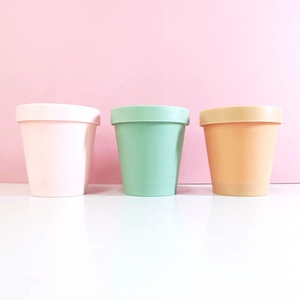 Empty Pink <b>Plastic</b> Container Body Scrub <b>Jars</b> Face Cream Skincare Packaging Luxury Make up <b>Jar</b> Wide Mouth Skin Care <b>Jar</b> - Product Image 5