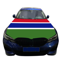 Drapeau national de couverture de capot de voiture de Gambie drapeau de couverture de moteur de voiture vente en gros de tissu élastique personnalisé vente directe d'usine