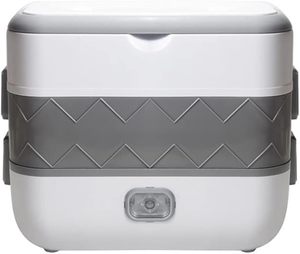 Multi Functional 2L Heatable BPA Free 304 Stainless Steel Electric Heating Thermal Thermos Dual Tier Portable <b>Lunch</b> Box - Product Image 1