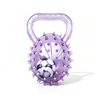 Jouet à mâcher durable pour chien en TPR texturé, design ballon de football Kettlebell, pour le nettoyage des dents et la stimulation interactive de la dentition