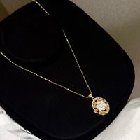 Collier chaîne à maillons BEIZHIJIA, nouveau style rétro, boîte à trésor dorée, perles de culture d'eau douce blanches naturelles de qualité supérieure AAAA, 3-4 mm