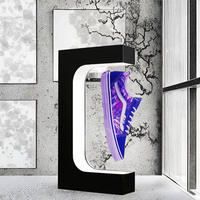 Expositor de Zapatos Flotantes de Levitación Magnética Acrílico Pre-Ensamblado Personalizado con Luces LED para Decoración de Tiendas y Hogar