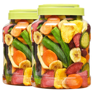 ขนมผักผลไม้ 250 กรัม ผักอบแห้งแบบผสม ผลไม้อบแห้ง ขนมวีแกนอบแห้ง ผักชิป - Product Image 1