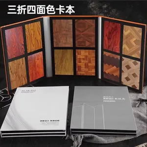 Logotipo personalizable Tamaño Plástico Catálogo Piso de madera Libro Caja de piedra de cuarzo Azulejo personalizado Exhibición Muestra Carpeta