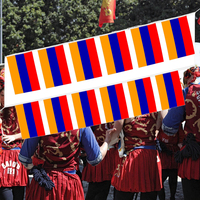 Fabricant de gros drapeau du Tchad Bunting 14*21CM taille et motif impression numérique pour les décorations