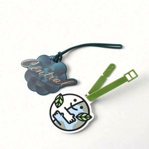 Waterproof Custom 3D Brand Name Logo Soft PVC Travel Luggage Tags With <b>Plastic</b> Buckle - Product Image 3