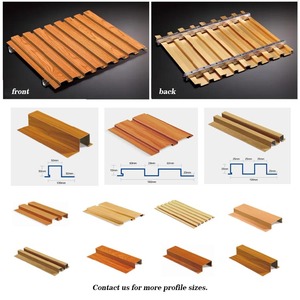 Panneau de panneaux cannelés en aluminium insonorisé de revêtement en métal rond large de chêne de miroir bleu d'<span class=keywords><strong>or</strong></span> noir pour l'extérieur - Product Image 4