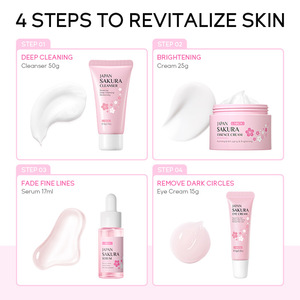 LAIKOU – ensemble de soins pour le visage <span class=keywords><strong>Sakura</strong></span>, crème nettoyante pour le visage, sérum hydratant, naturel, <span class=keywords><strong>japon</strong></span>, 4 pièces - Product Image 6