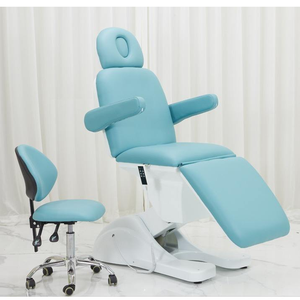 Nuevo cuero Facial pestañas láser cama médico profesional portátil tratamiento belleza cama eléctrica ajustable salón de belleza silla - Product Image 1