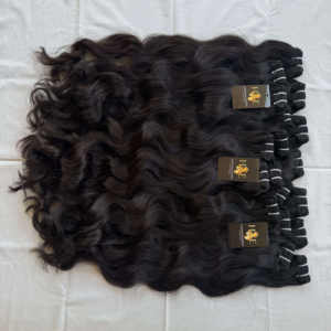 Cheveux humains Wefted Bundle Indian Virgin Raw Straight Hair Weave Brésilien brut vison cheveux humains Trame naturel noir - Product Image 2