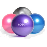 Ballon de yoga en PVC écologique pour usage domestique avec pompe, gonflable et souple, 75 cm, pour exercices de yoga