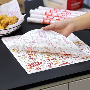 Customized Biodegradable Eco-Friendly Greaseproof Waterproof <b>Paper</b> for Bread Burger Sandwich <b>Wrapping</b> Restaurant <b>Food</b> Packaging - Product Image 3