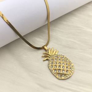 Kalung Liontin Zirkon Bentuk Hati Bintang Salib Berlapis Emas Baru dari Baja Tahan Karat - Product Image 5