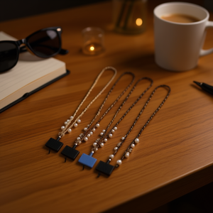 Cinturino per Borsa e Telefono in Pelle PU con Catena 120cm e Ciondolo di Perle, Doppio Uso - Product Image 2