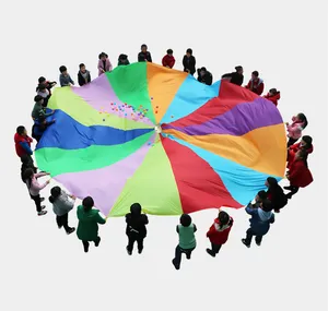 YA SHINE Outdoor kids movement giocattoli didattici gioca a gioco piccolo grande 20 piedi ombrello arcobaleno paracadute con fori