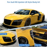 Lame de pare-choc avant en carbone, accessoire de voiture, diffuseur arrière GT, adapté à la Audi R8, Kit de carrosserie large, 2008, livraison gratuite