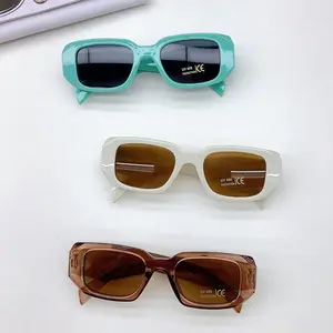 Lucky New Fashion Rectangle Personality Frame UV400 Protection Boys Girls Decoration Baby Kids Sunglasses