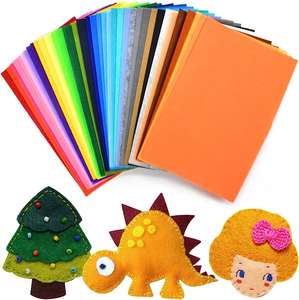 Feuilles de tissu <span class=keywords><strong>feutre</strong></span> de couleurs assorties, carrés pour loisirs créatifs, non tissé, épaisseur 1 mm 2 mm - Product Image 1