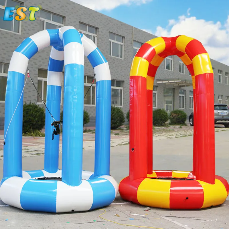 आउटडोर बंजी ट्रम्पोलिन कूद खेल inflatable गेम एकल inflatable bunge कूद