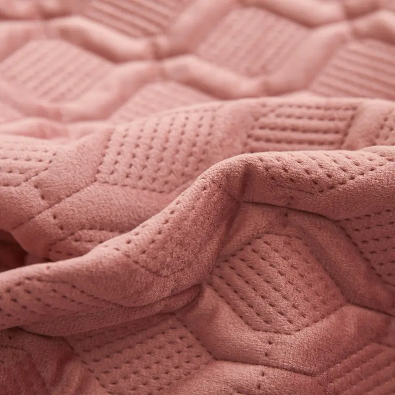 Katı renk elmas kabartma Polyester oturma odası kanepe yastığı yastık kılıfı geometrik