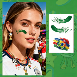 Adesivi Decorativi Personalizzati Ecologici Impermeabili con Stampa Serigrafica per Trucco, Copriguance per la Coppa del Mondo di Calcio 2026 - Product Image 2