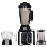 Mixeur Électrique Commercial Robuste 3-en-1 avec Contenant en Plastique, Machine à Smoothies et Puissance de 800W, Utilisation Domestique, 5+ Vitesses