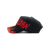 Nouveauté en gros : Casquettes Dreamer NFC G5 noires originales à visière incurvée, broderie 3D personnalisée, strass et caractères Kanji