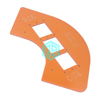 Modèle de routeur de gabarit de rayon R15 R30 R100 R200 outils de guidage de rayon de coin de travail du bois pour les trous de commutateur de coins de garde-robe d'armoire