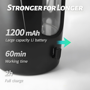 ジムプロテインシェイク用650mlポータブルフィットネス電気自己攪拌ミキシングコーヒーシェーカータンブラーボトル - Product Image 6