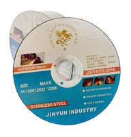 Disque de coupe 115 mm 4,5 (oxyde d'aluminium) pour l'ébavurage de l'acier inoxydable et de l'aluminium 46 #   Disques de découpe pour meuleuse d'angle