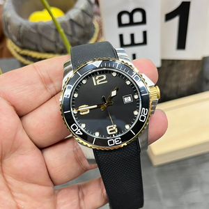 Montre de plongée sportive de luxe, lunette en céramique rotative, fonction date, montre-bracelet en cristal saphir - Product Image 3