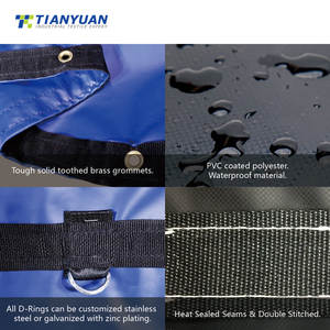 ผ้าคลุมเหล็กม้วนแบบหนาพิเศษ ขนาด 7 <span class=keywords><strong>x</strong></span> 7 <span class=keywords><strong>x</strong></span> 7 ฟุต - กันน้ำ ผลิตจากไวนิล 18 ออนซ์ - สำหรับรถบรรทุกพื้นเรียบและรถพ่วง พร้อมถุงคลุมเหล็กม้วน - Product Image 4