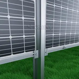 Zonnepaneel Grond Mount Verticale Structuren Solar Farm Hot Dip Gegalvaniseerd Staal En Aluminium Solar Ground Beugel Solar Hek