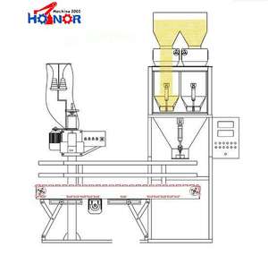 Ligne de machines d'emballage semi-automatiques pour le pesage et le conditionnement de sucre, de riz, de <span class=keywords><strong>sel</strong></span>, de granulés de bois, remplissage de sacs de 5 <span class=keywords><strong>kg</strong></span> à 20 <span class=keywords><strong>kg</strong></span> - Product Image 6